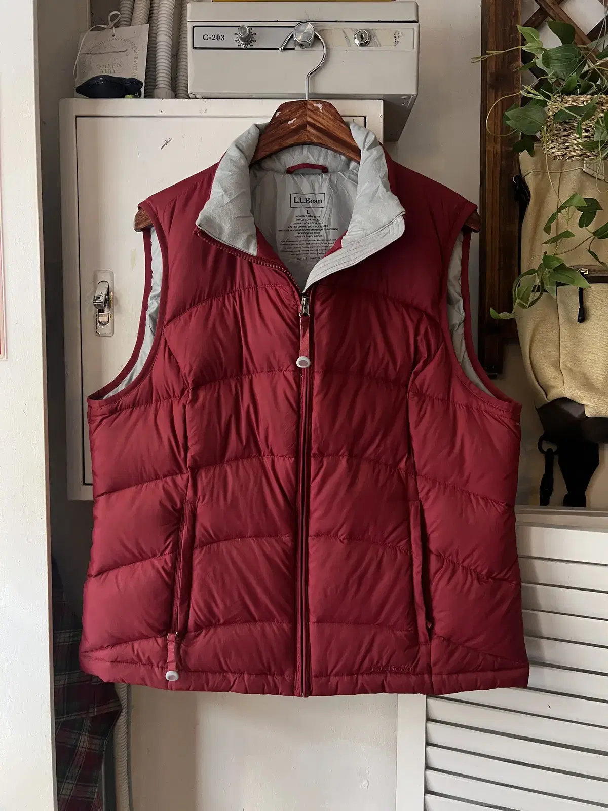 [L]L.L.Bean 엘엘빈 레드 패딩 베스트